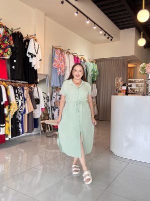 VESTIDO CAMISERO MIDI MENTA 12137