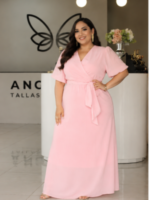 VESTIDO LARGO CON BRILLOS 25081