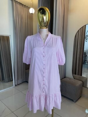 Vestido Rosa con Botones 10738