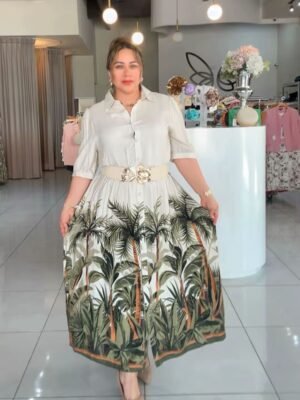 Vestido Midi Tropical Elegante 5729