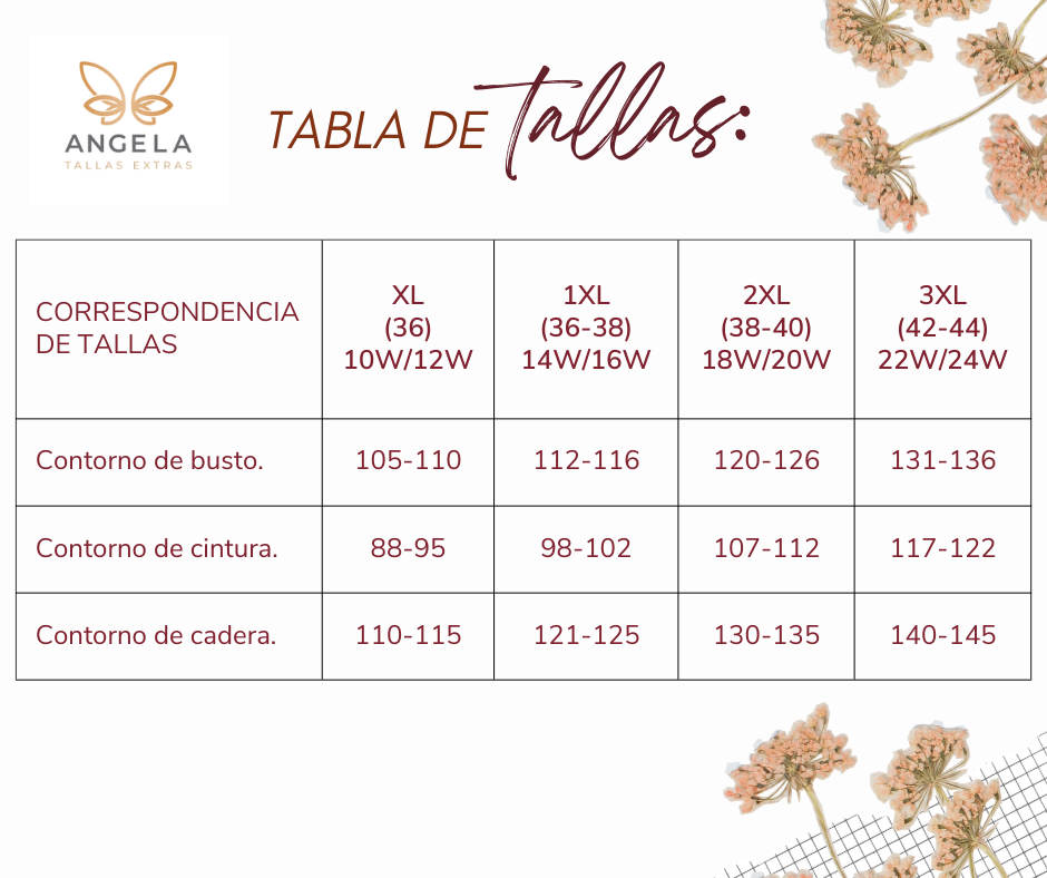 TABLA DE TALLAS
