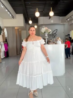 Vestido midi diseño romántico y femenino PCR2813