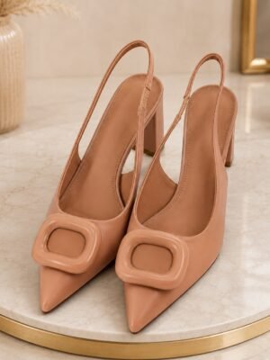 Zapatillas Slingback de Punta con Hebilla Decorativa AUTUMN