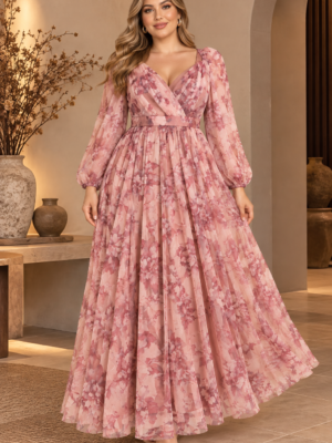 Vestido Romance Floral Rosa